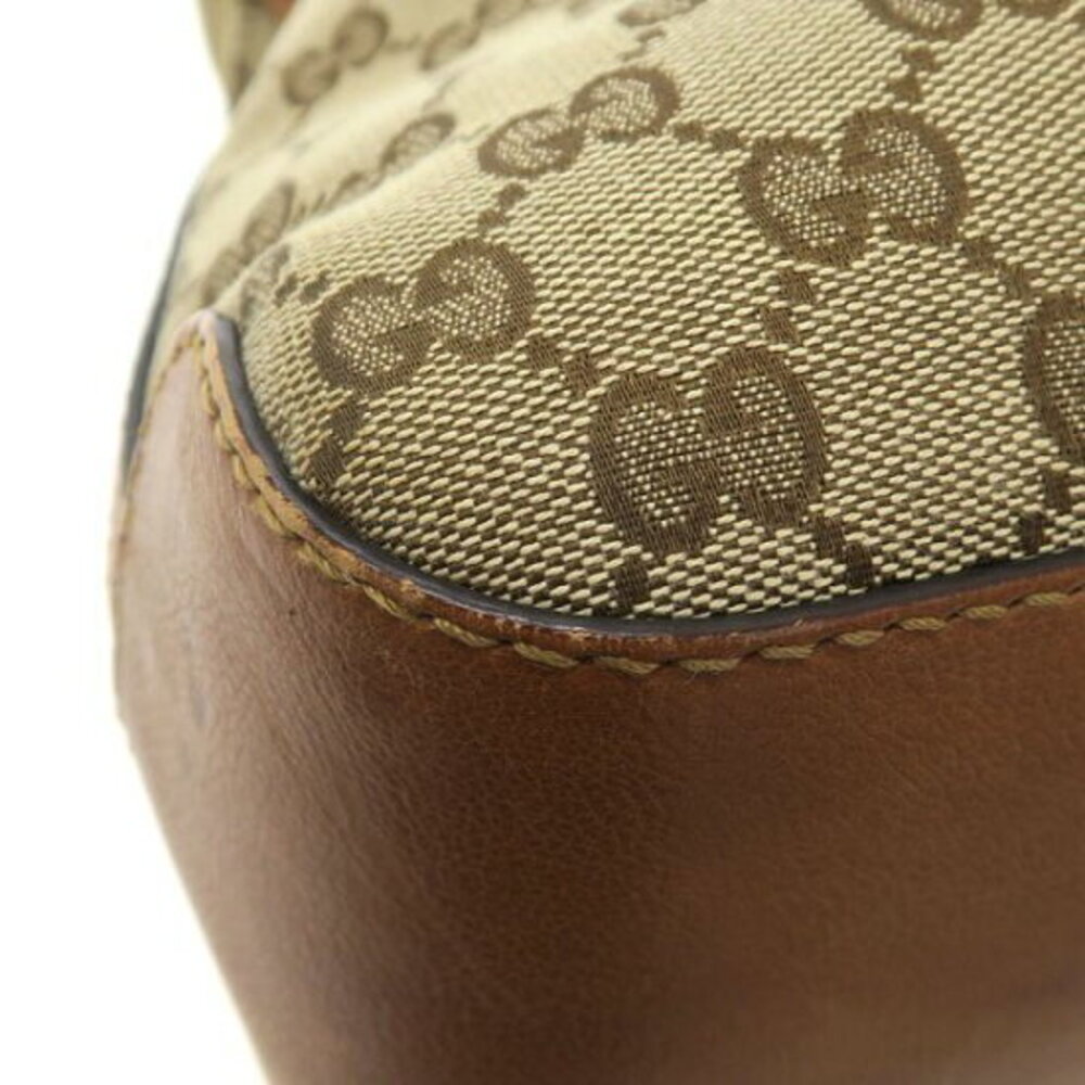 Gucci GG canvas Marrakech hobo bag brown leather trim - Picture 8 of 8